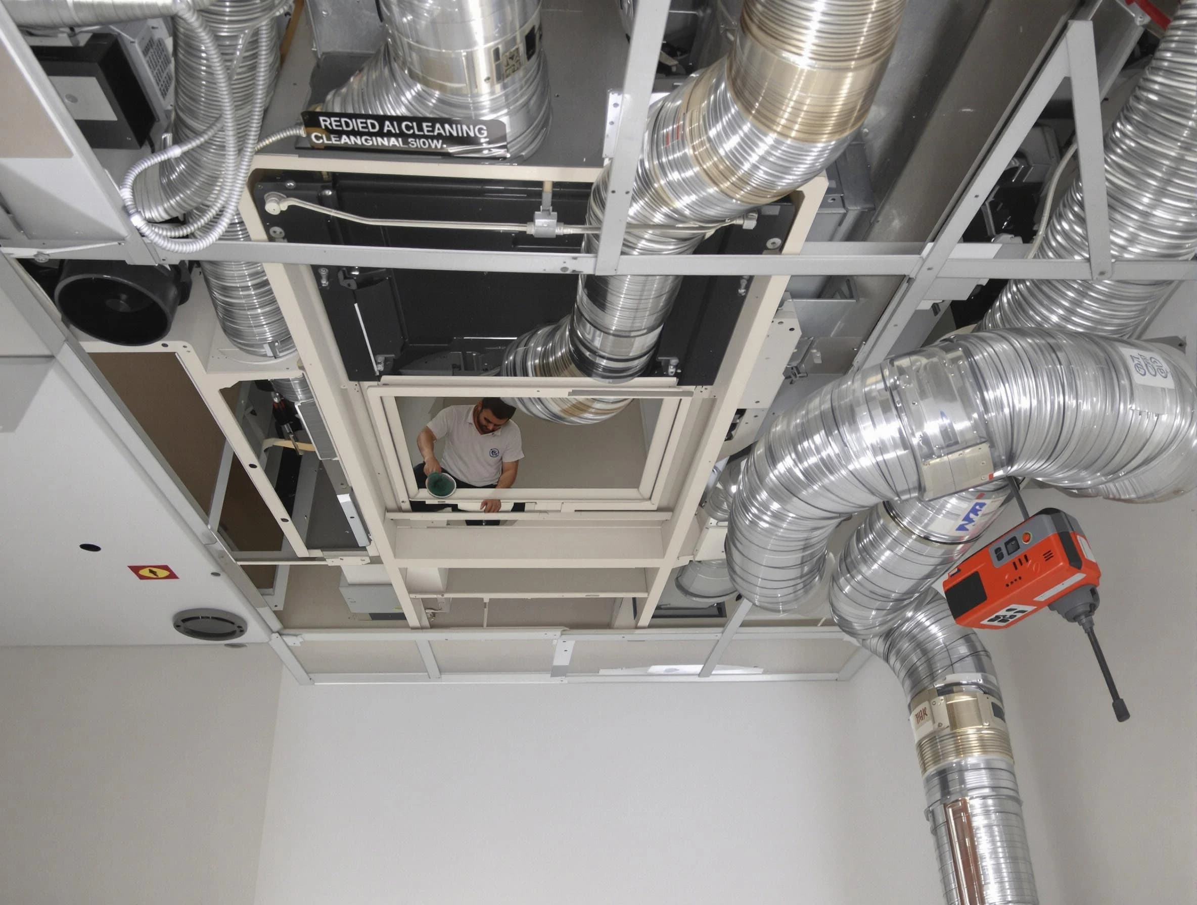 Lindon Air Duct Cleaning technician performing detailed central duct system cleaning in Lindon