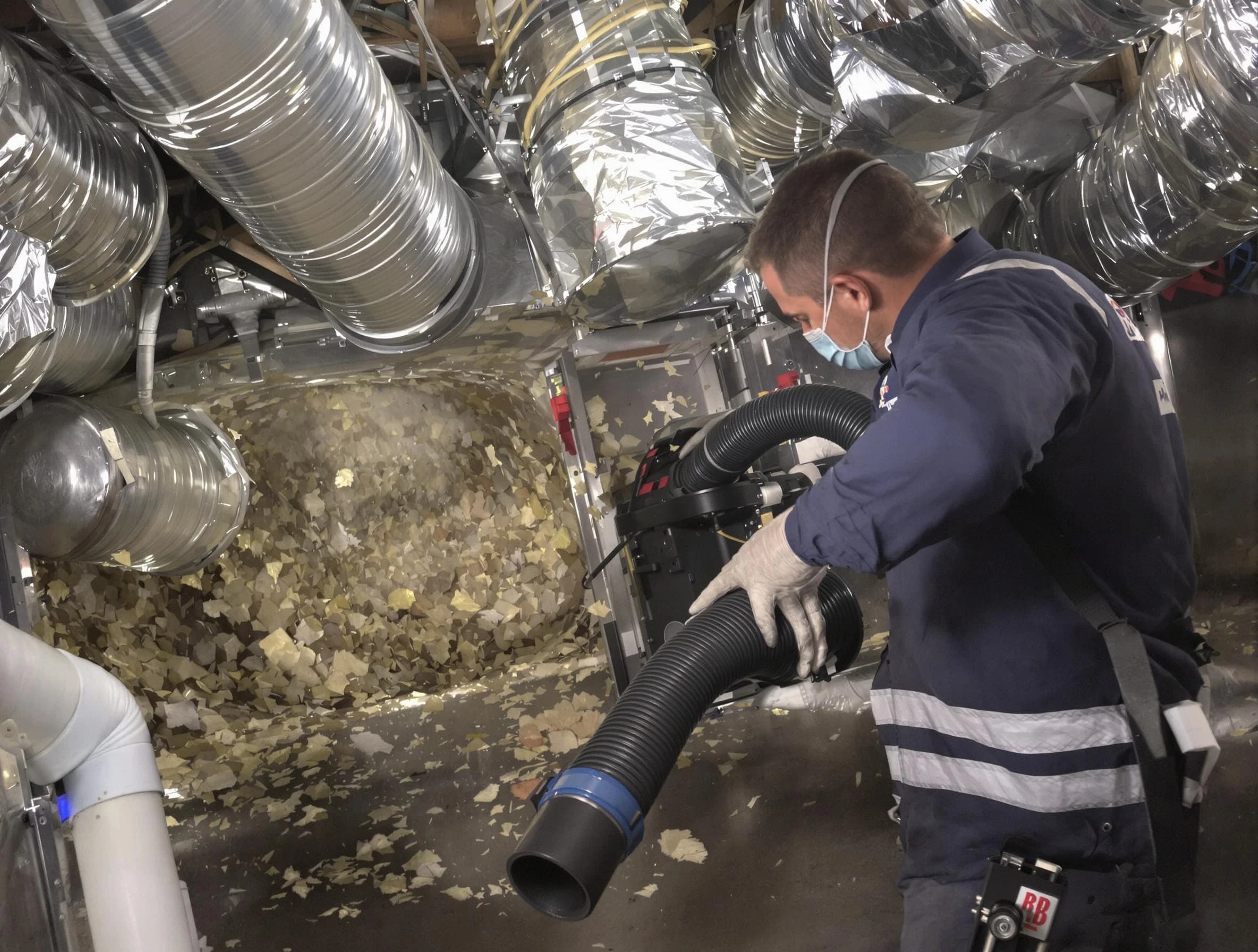 Lindon Air Duct Cleaning specialist operating negative pressure cleaning equipment for thorough duct maintenance in Lindon