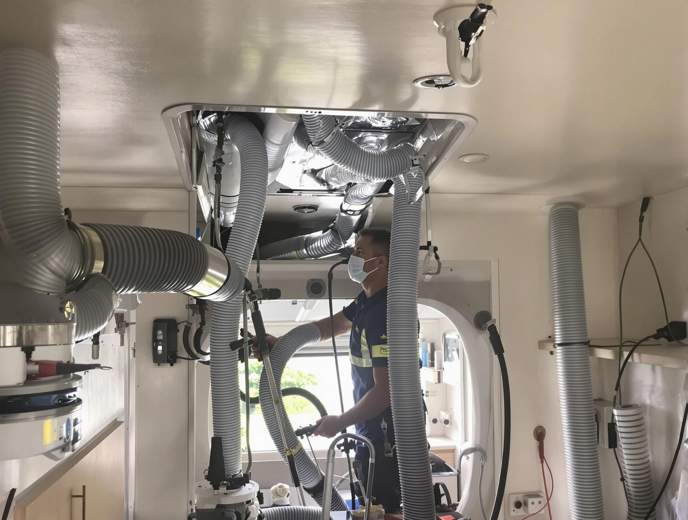 Lindon Air Duct Cleaning specialist performing precise mobile home duct cleaning in Lindon