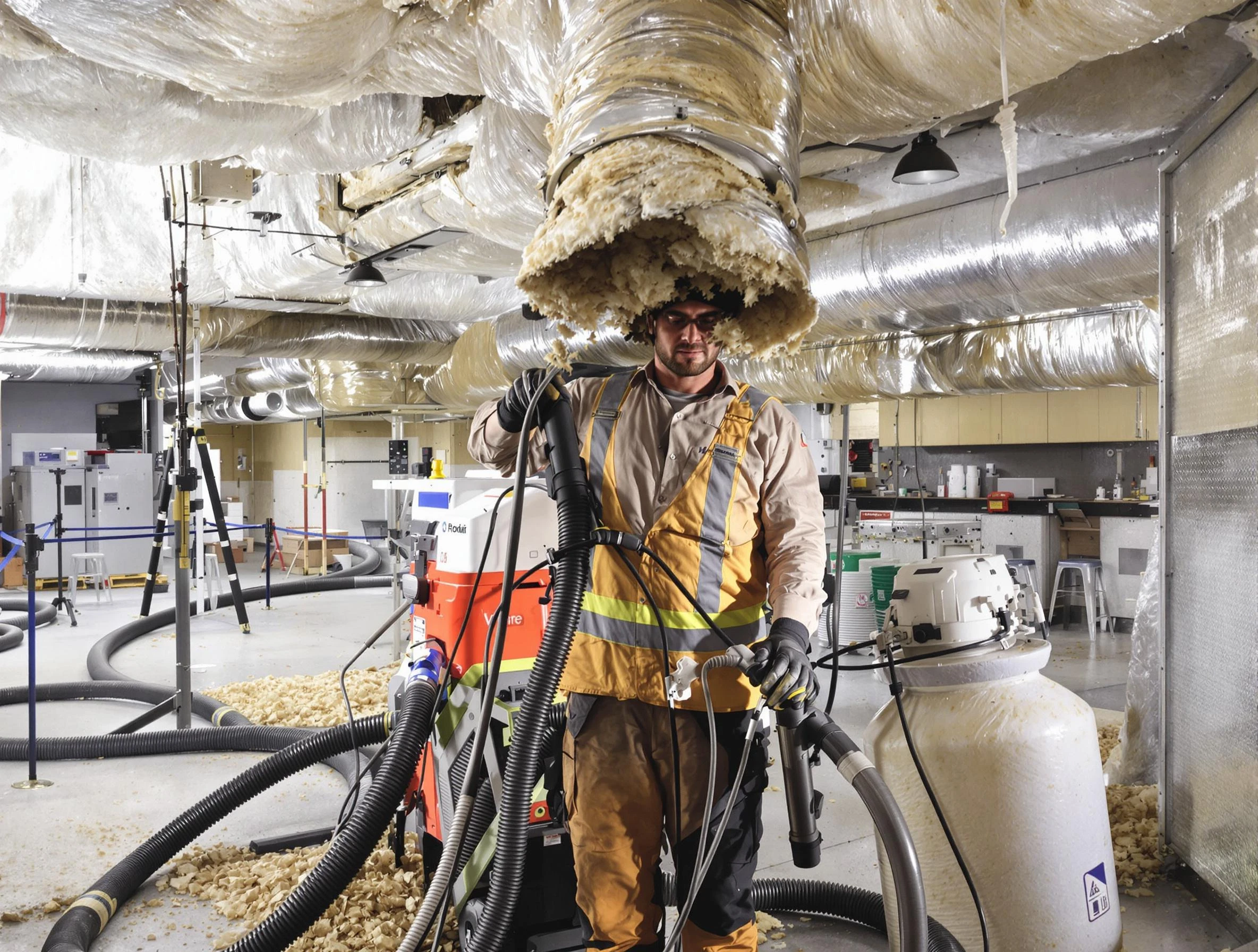 Professional vacuum insulation removal by Lindon Air Duct Cleaning expert in Lindon